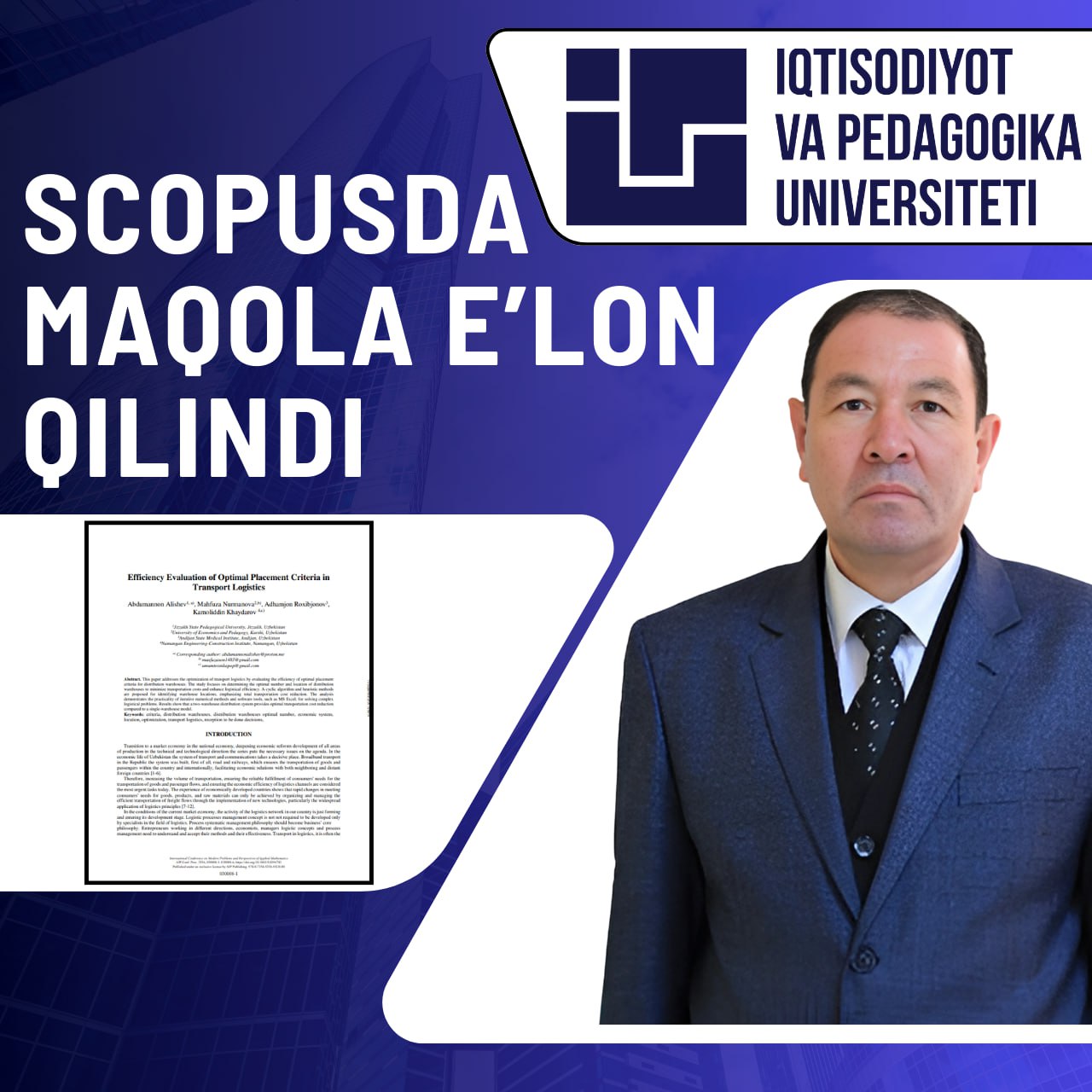 Scopusda maqola