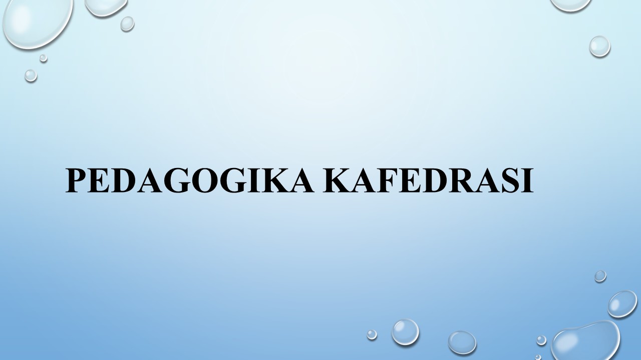 Pedagogika kafedrasi